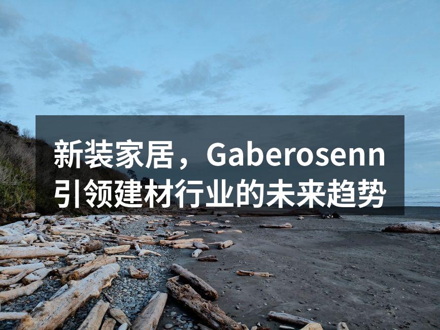 新装家居，Gaberosenn引领建材行业的未来趋势